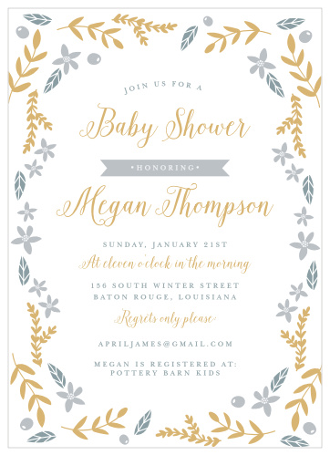 Garden baby hot sale shower invitations