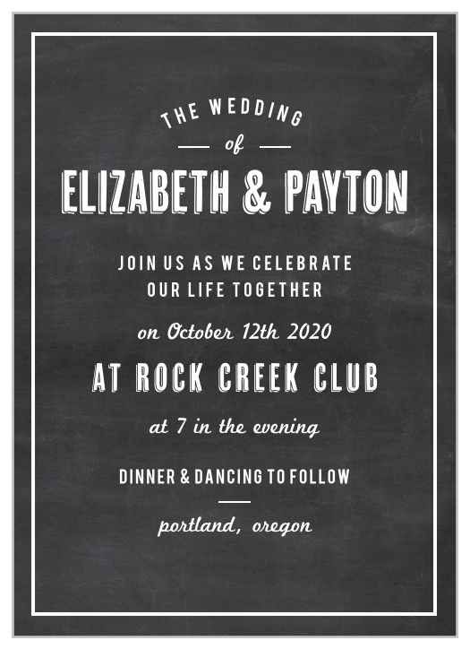 Chalkboard Script Wedding Stamps - Luxury Wedding Invites