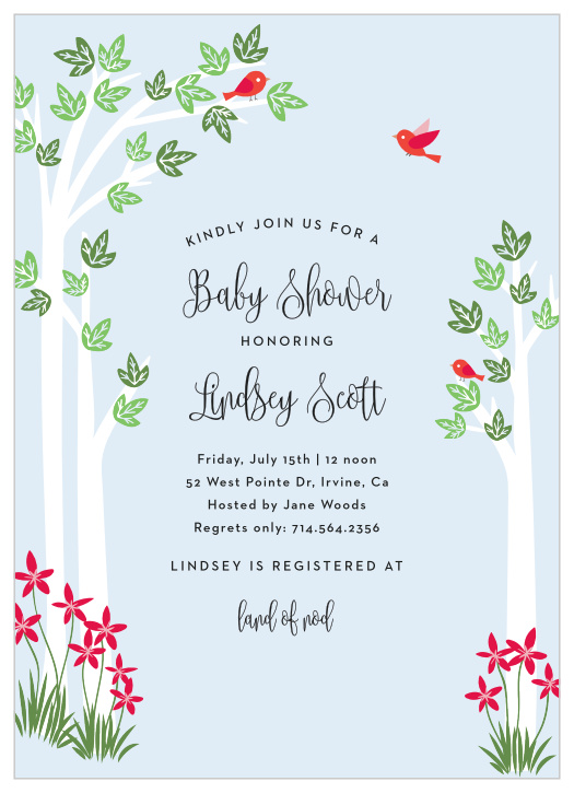 Woodland themed baby shower clearance invitations