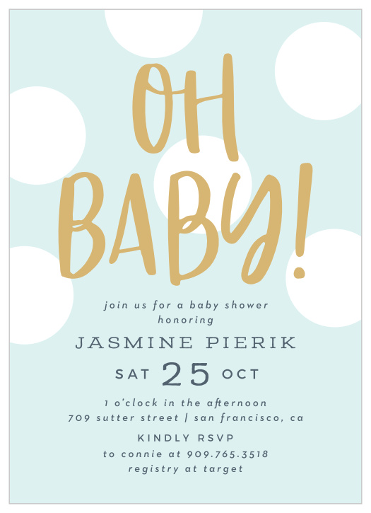 Oh baby hot sale invitation template free