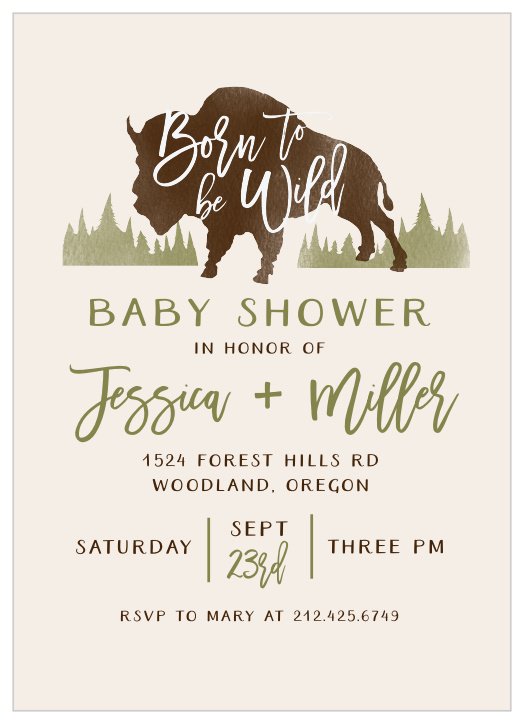 Cowboy themed store baby shower invitations