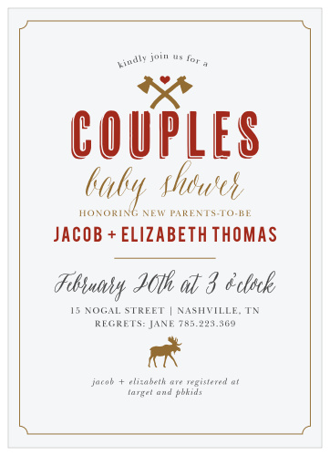 Baby shower hot sale rustic invitations