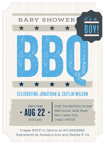 Baby hot sale barbeque invitations