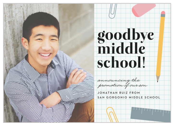 middle school graduation announcements invitations match your color style free