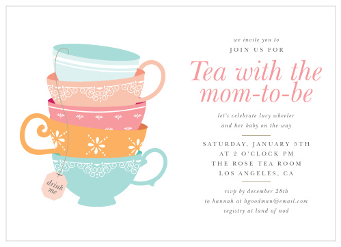 High tea sale baby shower invites