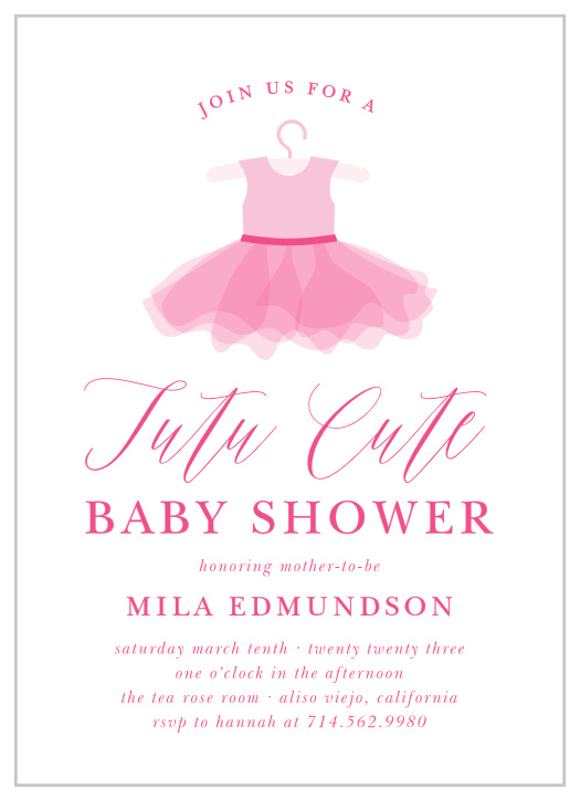 Ballerina baby shower cheap invitations free