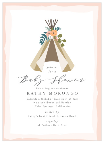 Boho clearance baby invitations