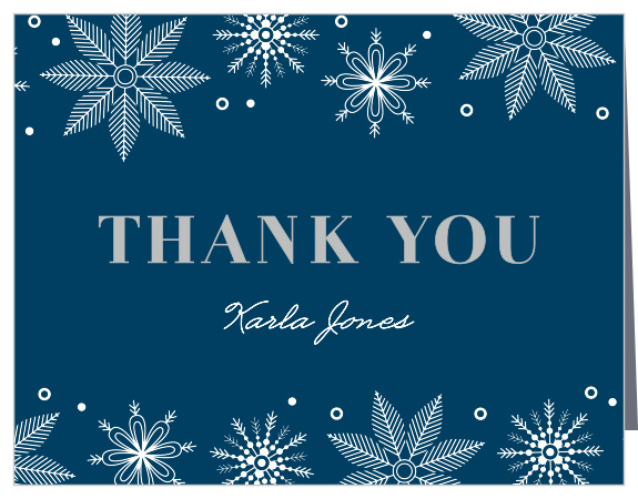 Blue Snowflake Stickers, Thank You Snow Much Winter Baby Shower