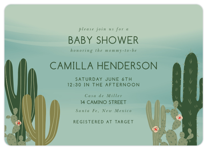 Cowgirl baby sales shower invitations