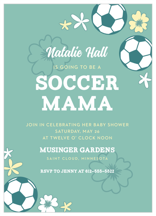 Sports themed baby shower clearance invitations