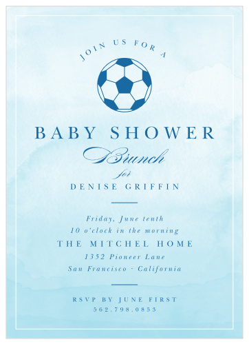 Sports themed baby shower clearance invitations