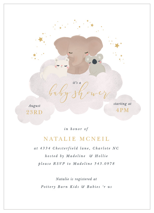 Baby elephant baby shower 2024 invitations