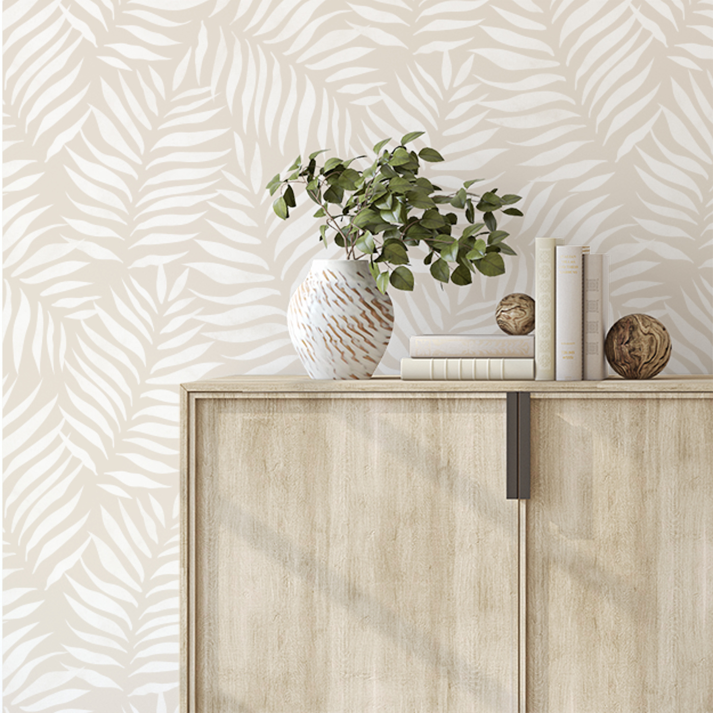 Patterned Fronds Peel And Stick Removable Wallpaper Love Vs Design 8920