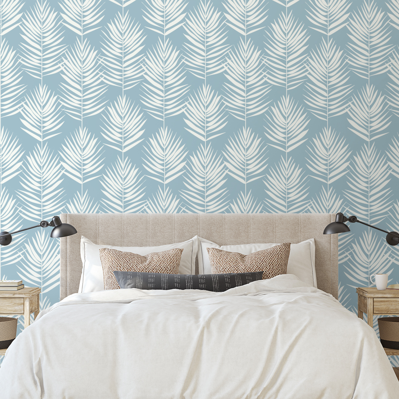 Pretty Palms Peel And Stick Removable Wallpaper | Love vs. Design