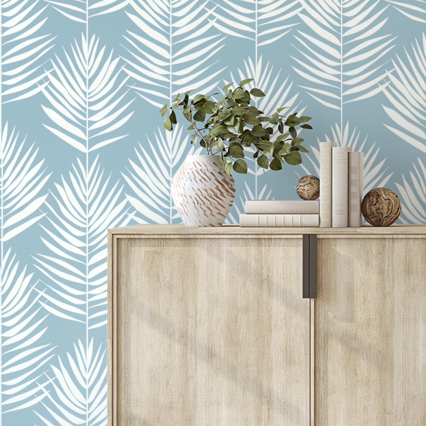 Pretty Palms Peel And Stick Removable Wallpaper | Love vs. Design