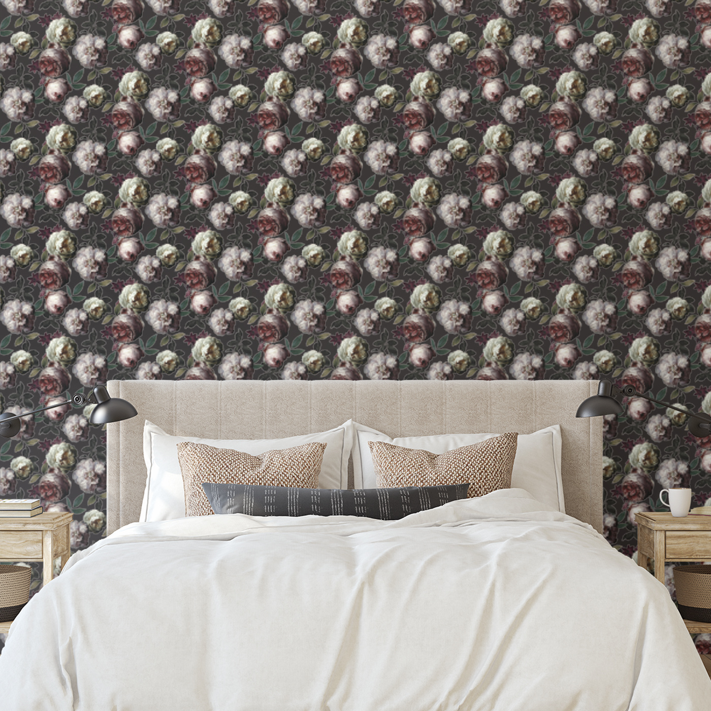 Moody Florals Peel And Stick Removable Wallpaper | Love vs. Design