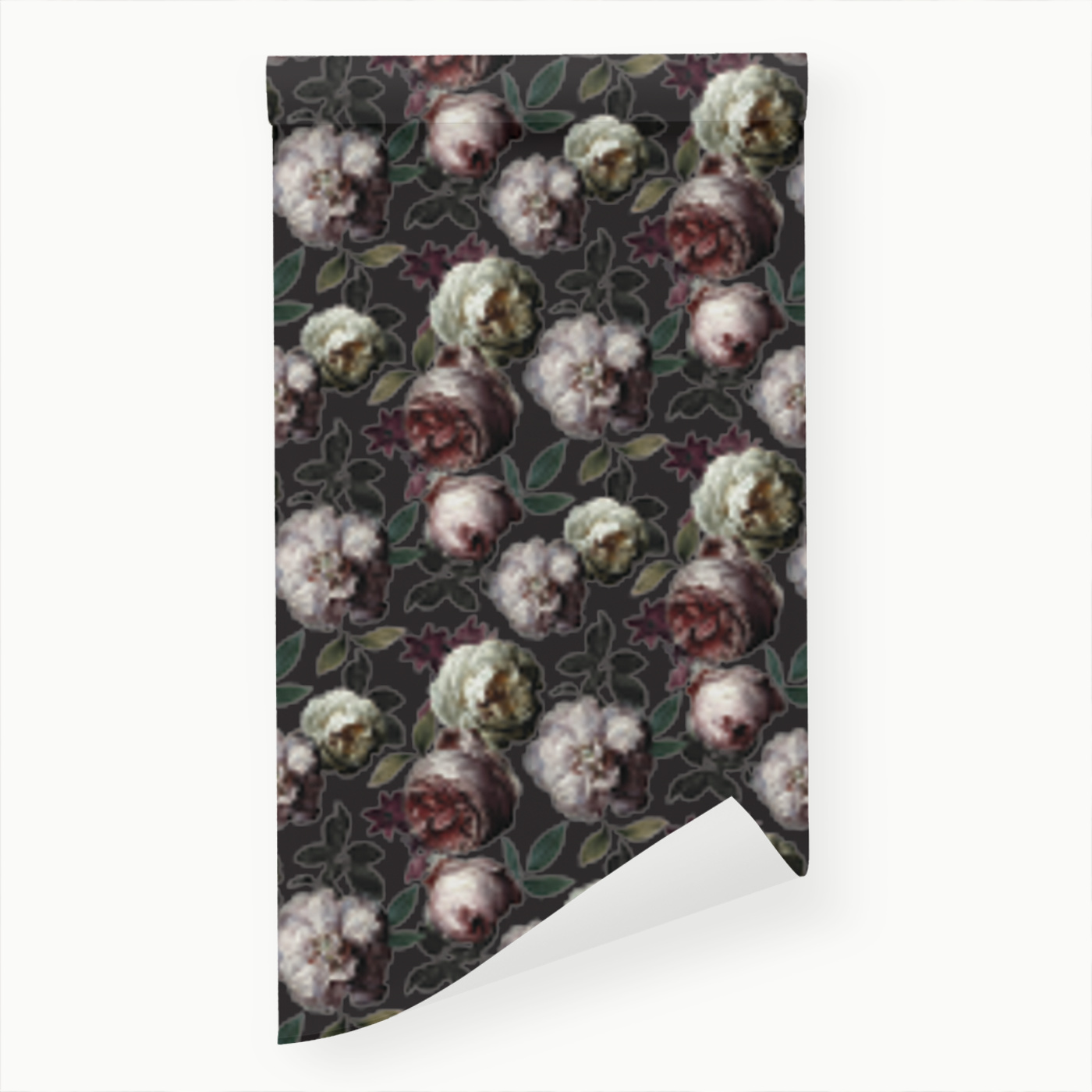 Floral, Dark Floral II, Heavy cotton, Designer Fabric