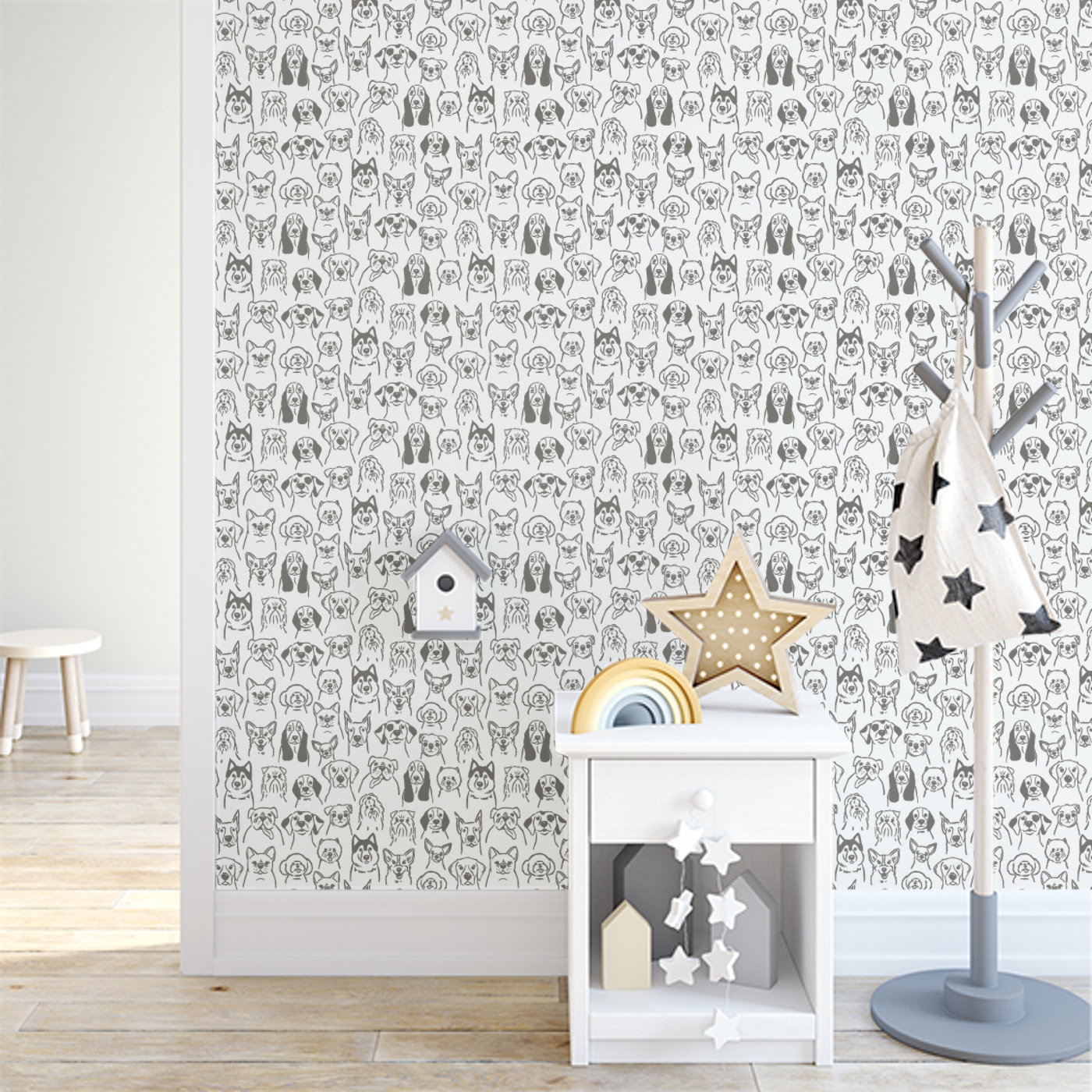 Puppy Dogs Peel And Stick Removable Wallpaper | Love vs. Design