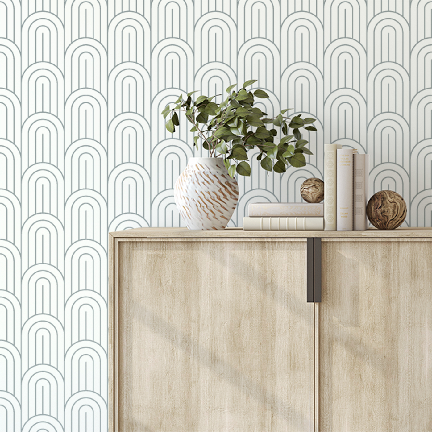 Prudence Slate Wave Wallpaper  Astek Home