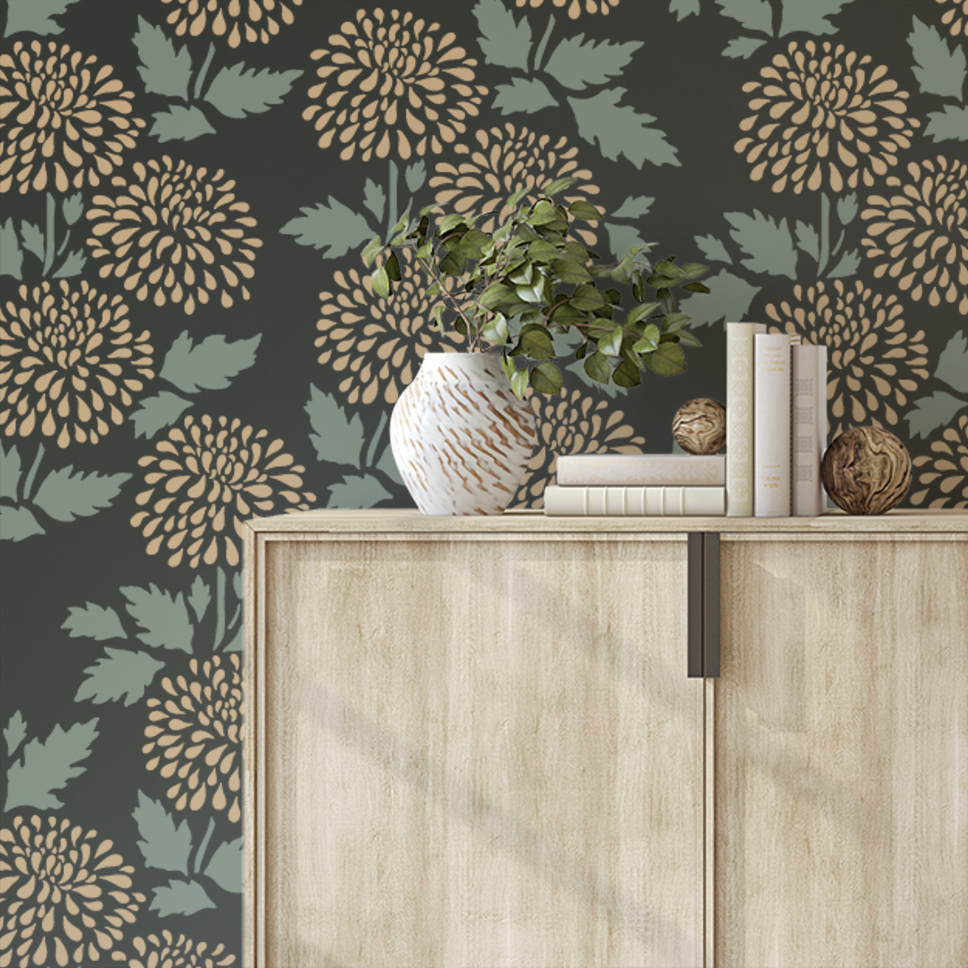 Bold Floral Wallpaper Peel And Stick Removable Wallpaper | Love vs. Design