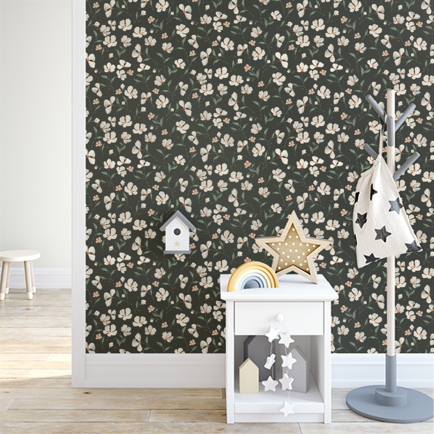 Cosmos Pattern Peel And Stick Removable Wallpaper | Love vs. Design