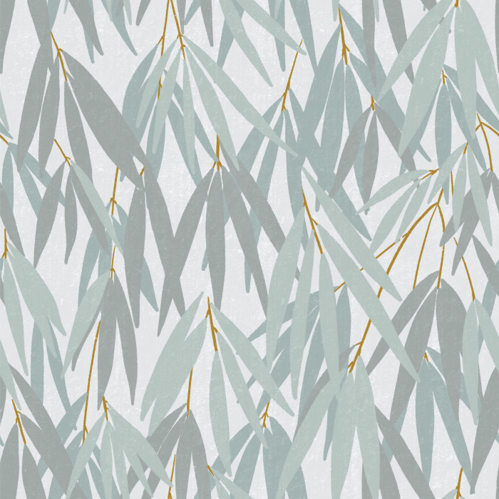 Bamboo Leaves Art Wallpaper - Buy Online