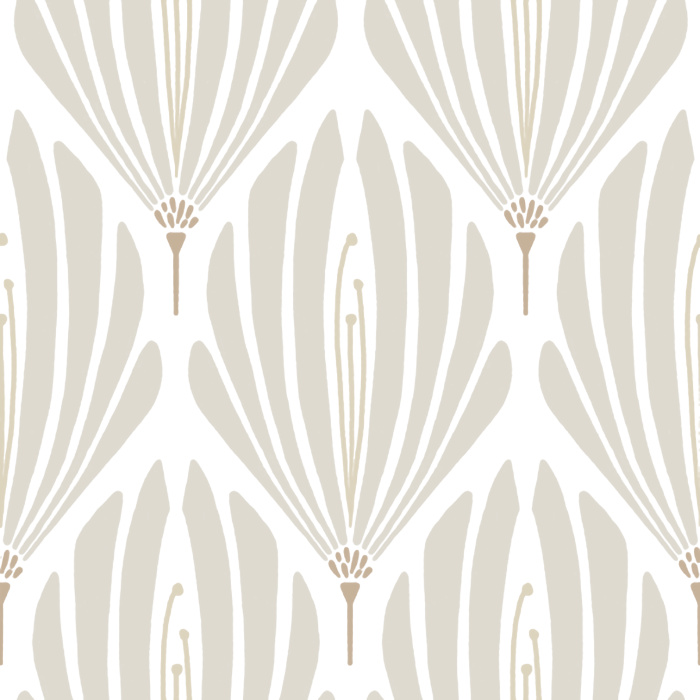 Neutral Art Deco Wallpaper / Peel and Stick Wallpaper Removable Wallpa 