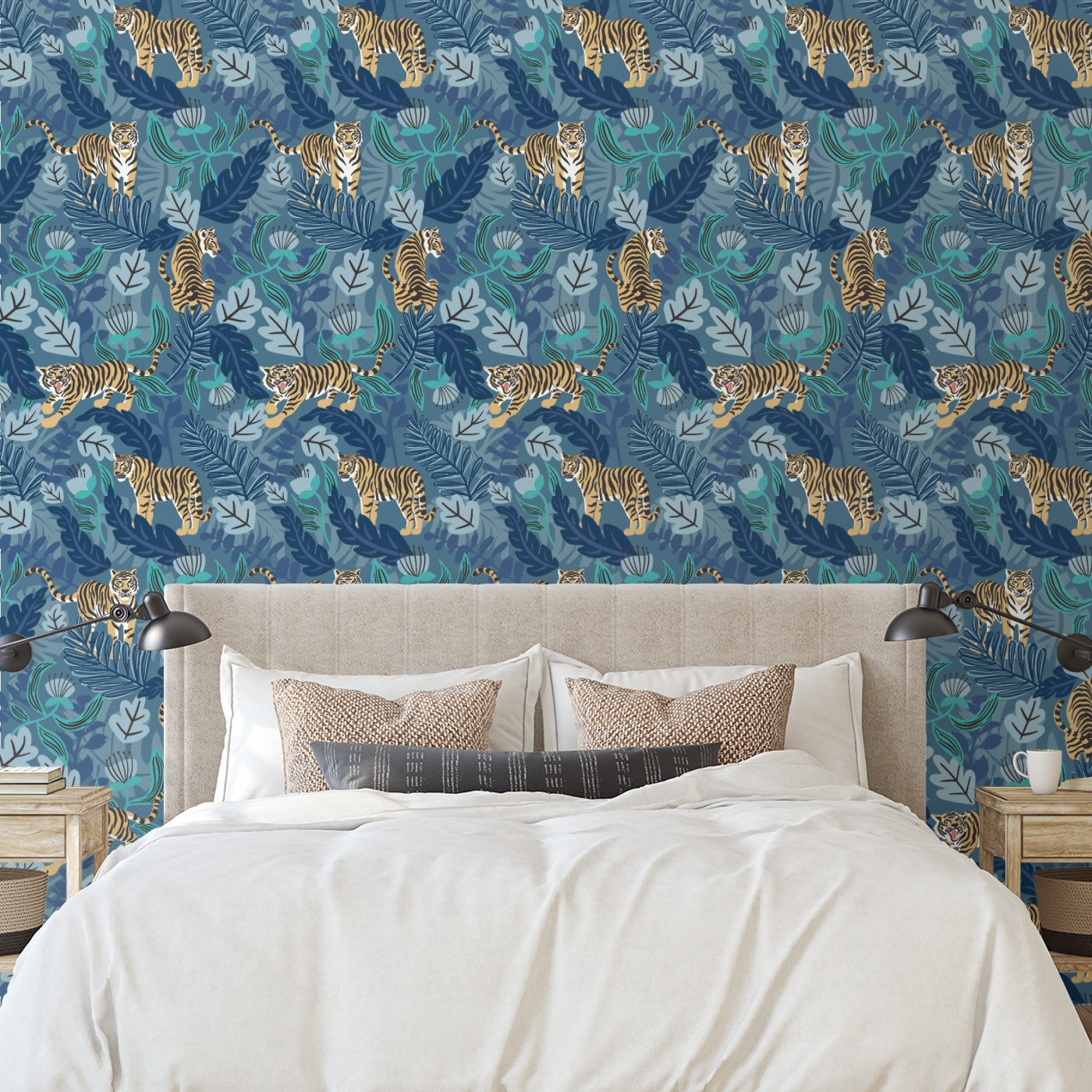 Peel  Stick Wallpaper for Kids  Nursery Rooms  Tiger Patrol