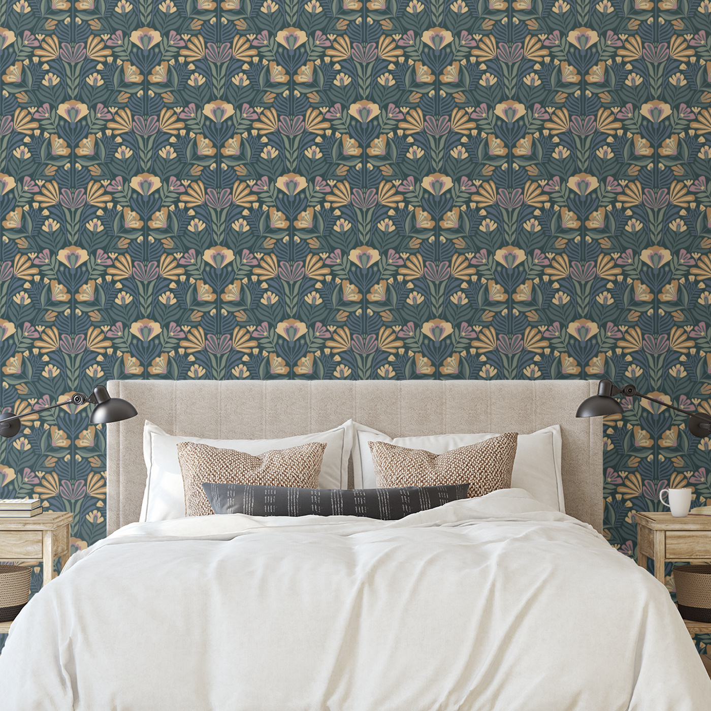 Damask Blooms Peel and Stick Wallpaper | Love vs. Design