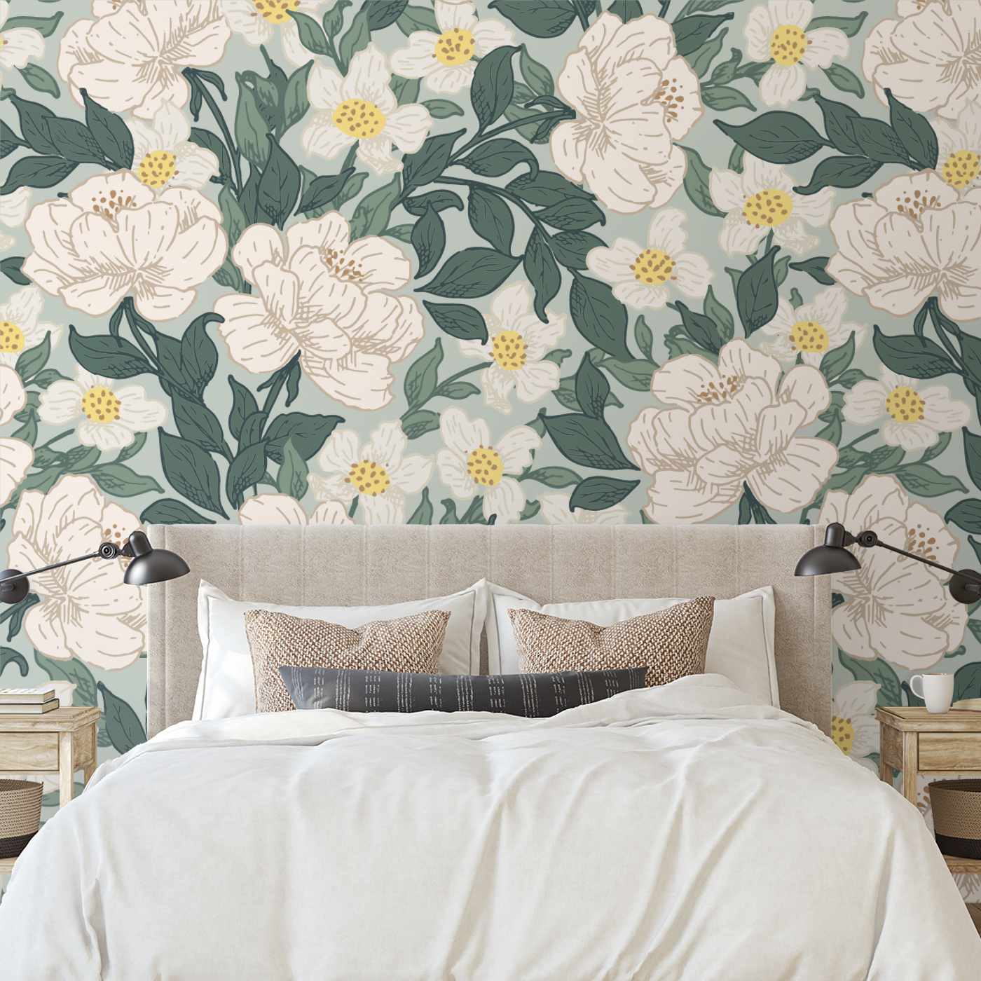 Wild Peony Peel and Stick Wallpaper | Love vs. Design