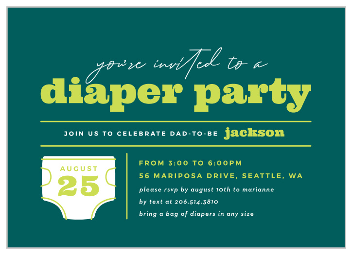 Diaper keg hot sale invitation wording