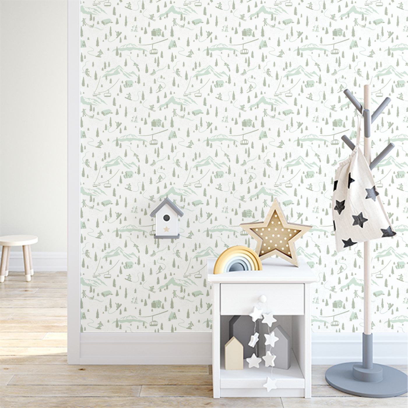 Snow Day Peel and Stick Removable Wallpaper | Love vs. Design