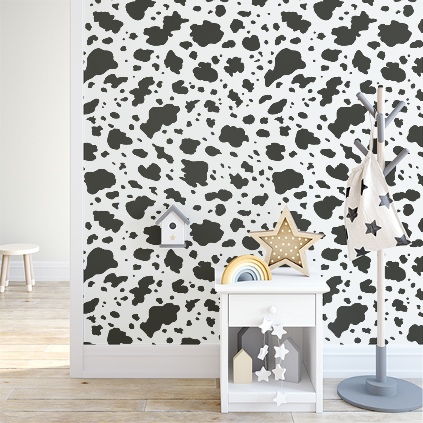 Classic Cow Peel and Stick Wallpaper | Love vs. Design