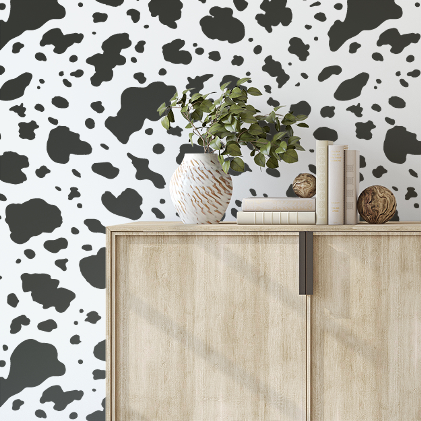 Classic Cow Peel and Stick Wallpaper | Love vs. Design