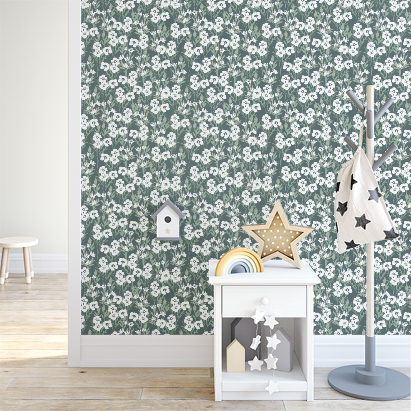 Night Flowers Peel and Stick Wallpaper | Love vs. Design