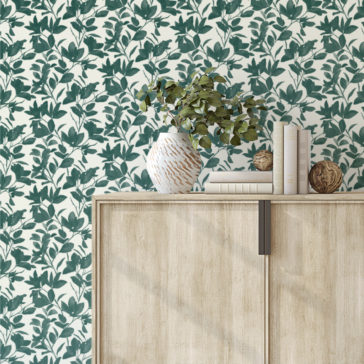 Magnolia Boughs Peel and Stick Removable Wallpaper | Love vs. Design