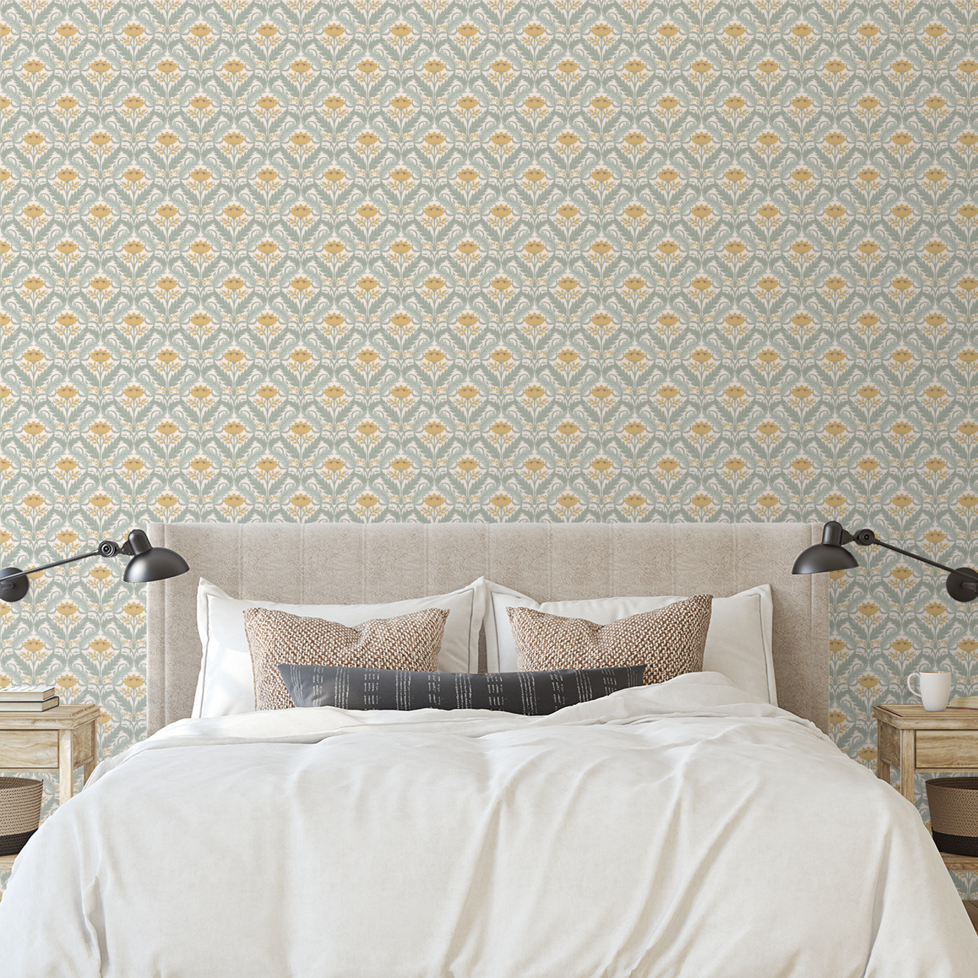 Art Nouveau Foliage Peel And Stick Removable Wallpaper | Love vs. Design