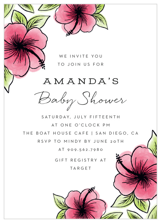 Hawaiian baby clearance shower invitations