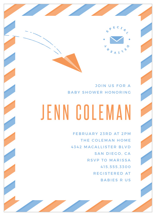 Travel baby shower sales invite