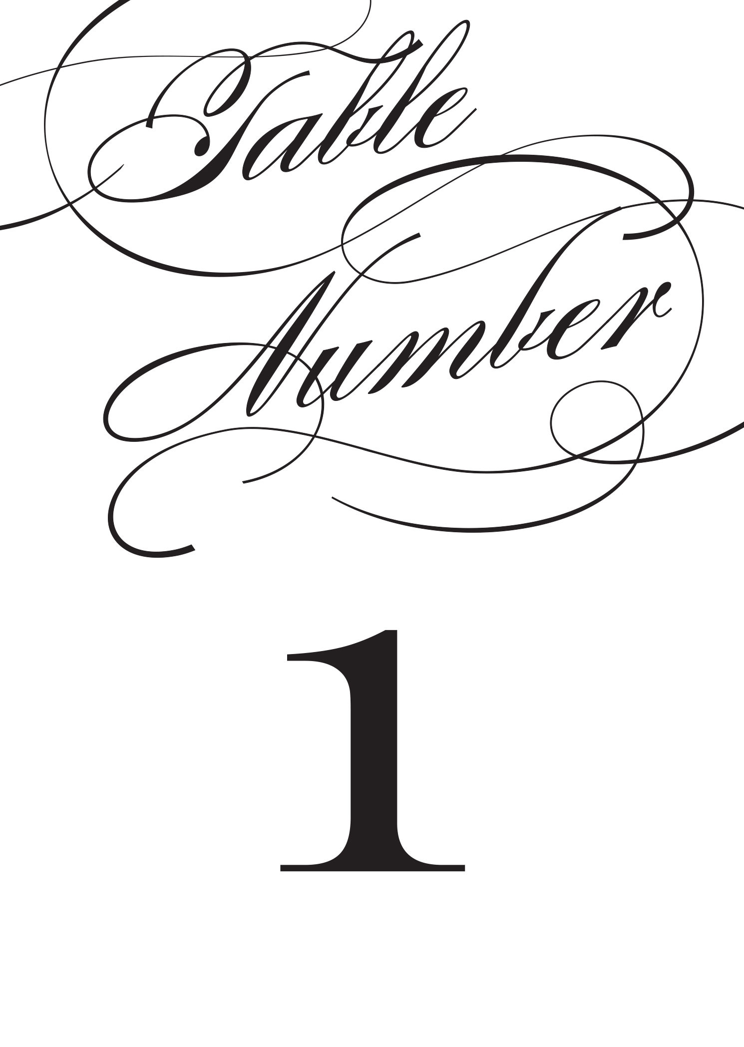 simplicity table number printables by basic invite