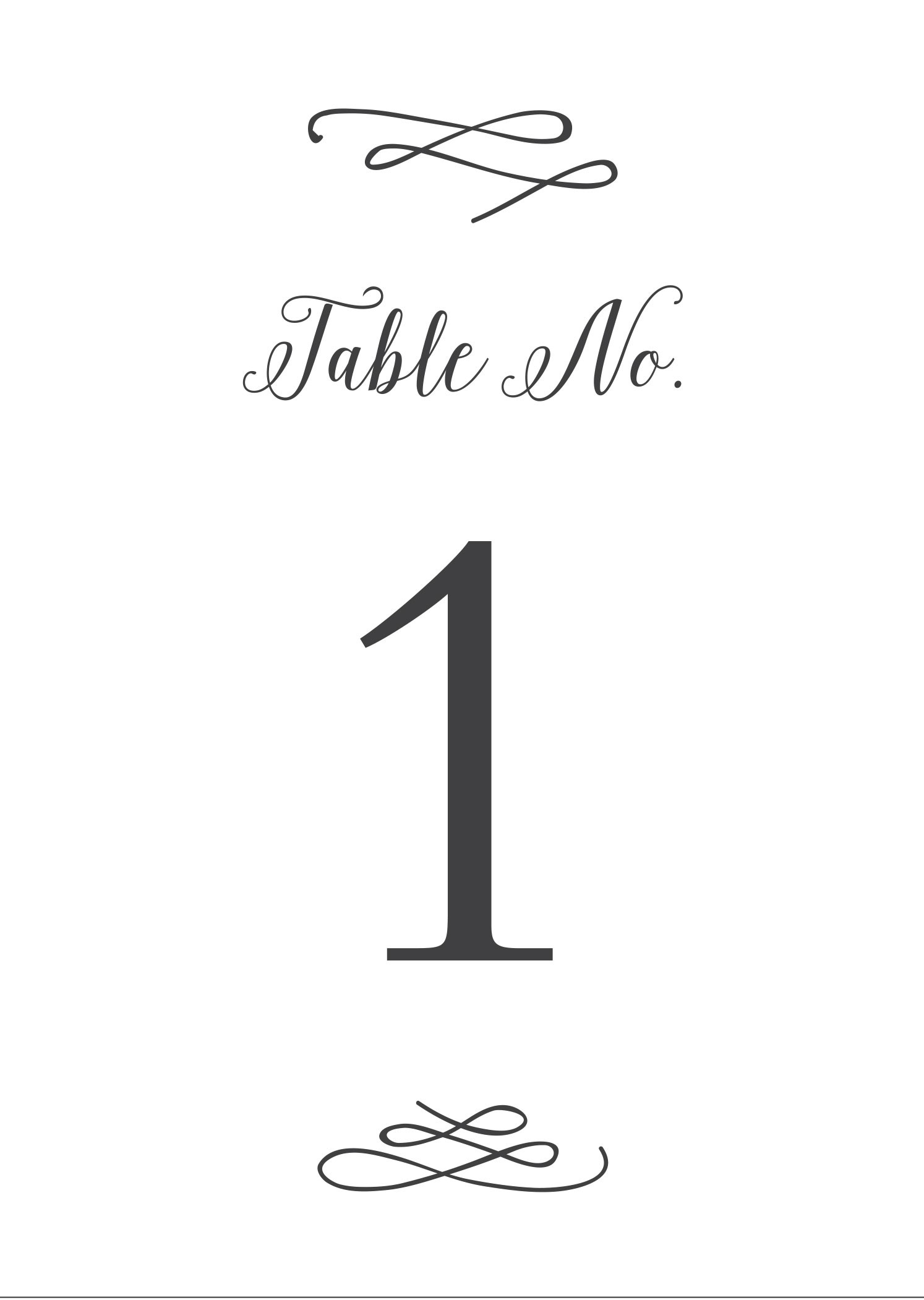 wedding table numbers printable pdf by basic invite