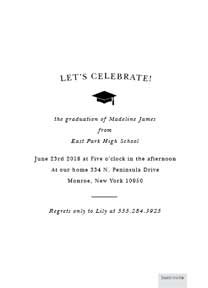 Script Cap Graduation Invitations by Basic Invite